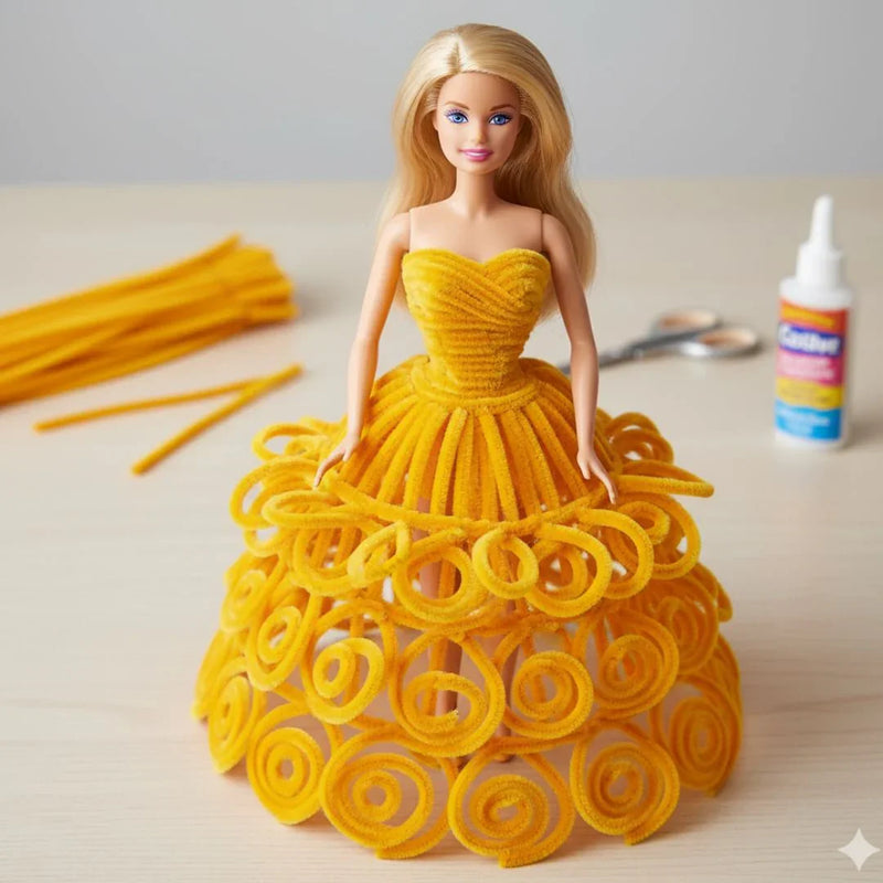 Golden Yellow Plain Pipe Cleaner for Craft and Bouquet l Pack of 100Pc