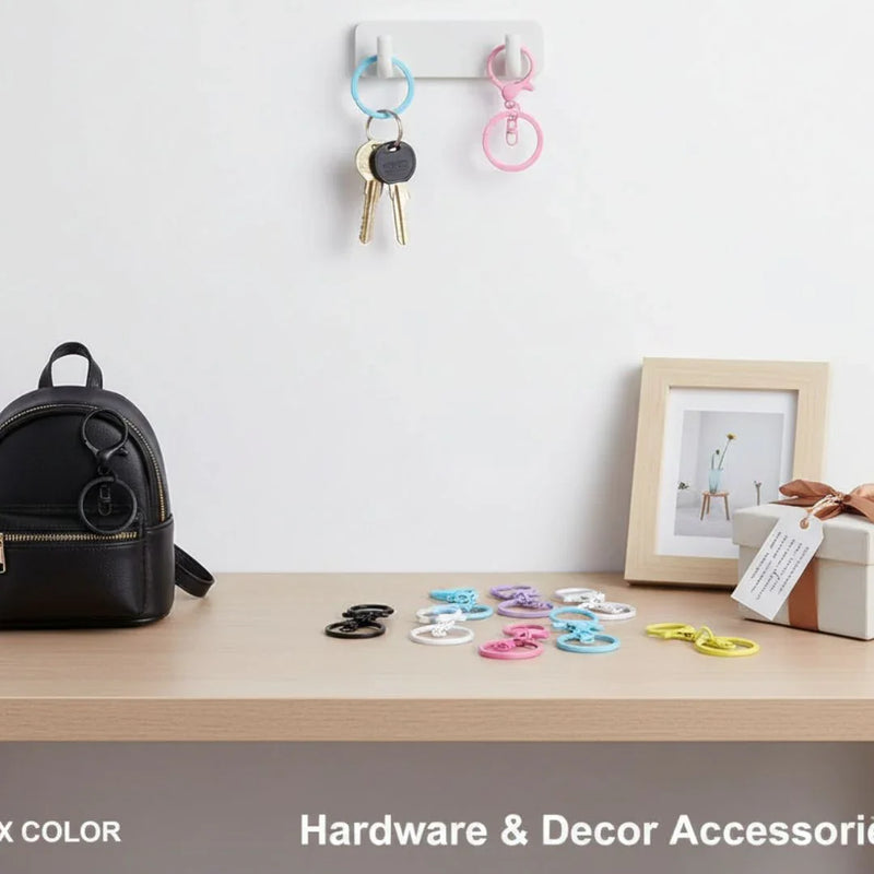 Key Ring With Hook Multicolor 1.6X30Mm