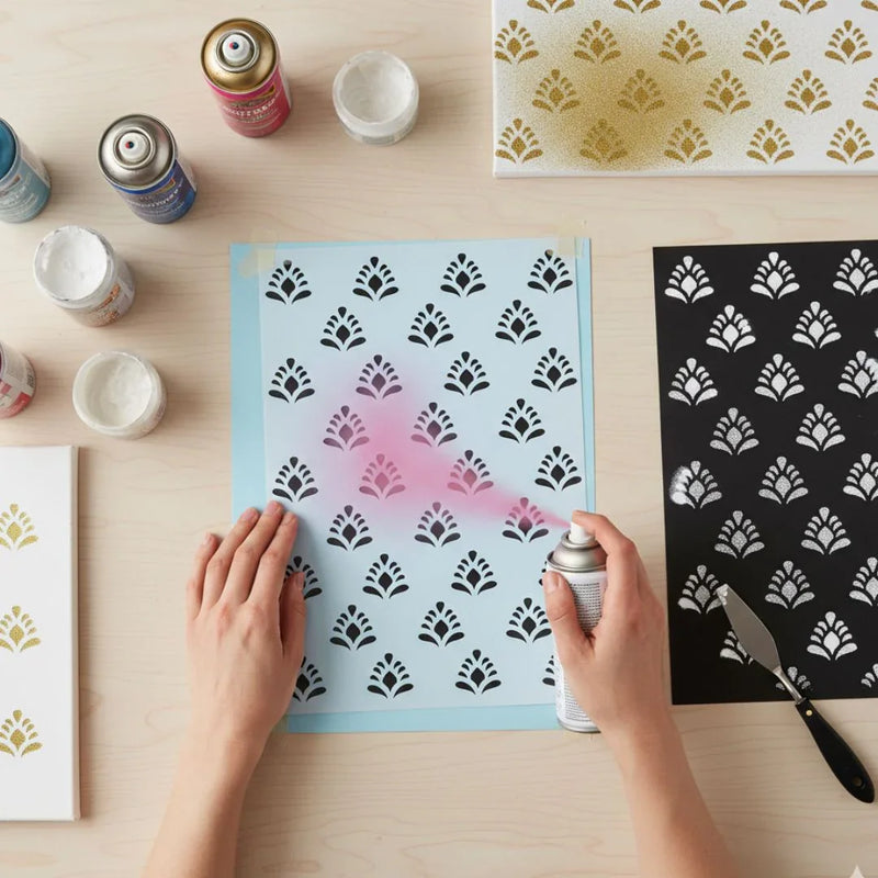 Drawing Stencil Plastic A4 Leaf DesignBall