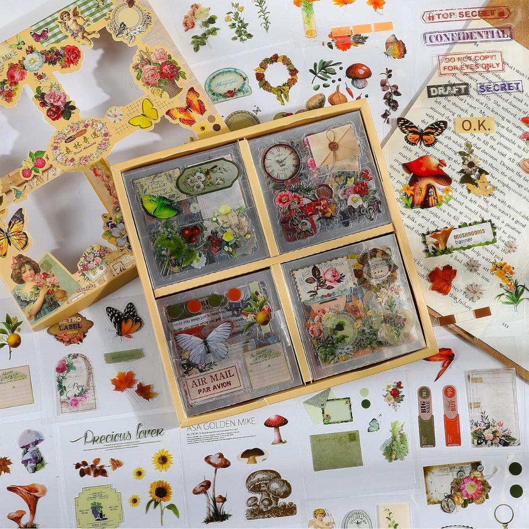 Bright International Journaling Supplies New Premium Journal Aesthetic Stickers |Box Of 100 Sticker - works on resin too