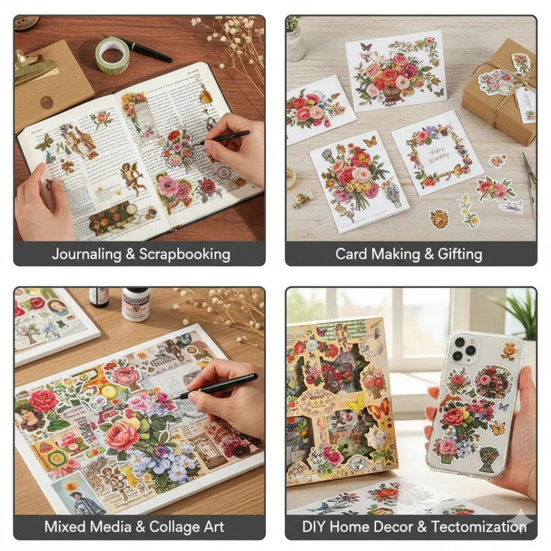 New Premium Journal Aesthetic Stickers |Box Of 100 Sticker - works on resin too