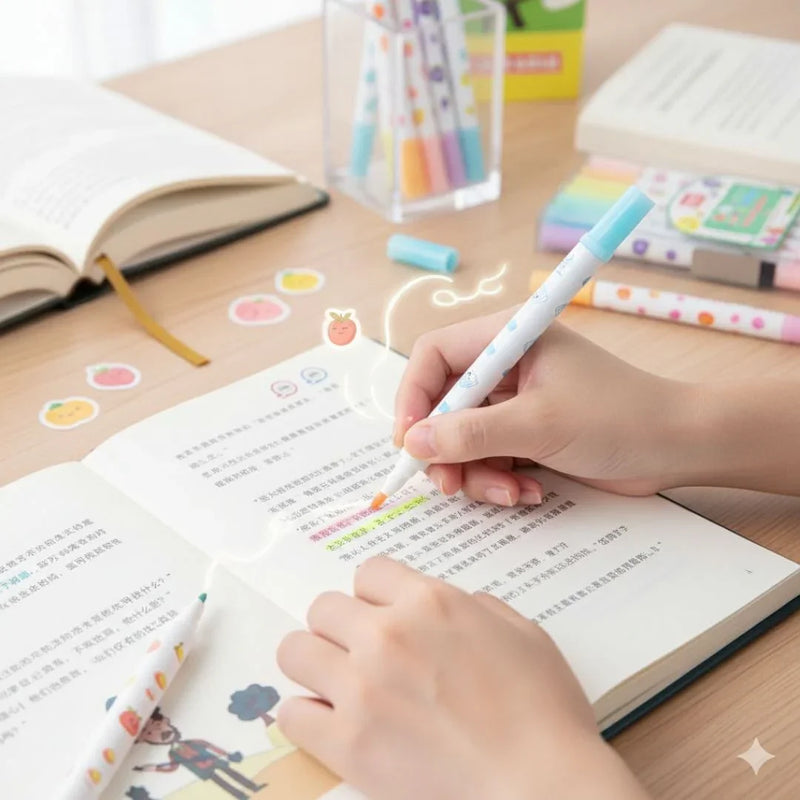 (Buy 1 Get 1 Free) Pastel Highlighters with fragrance I (1 Pack: 6 Highlighters)