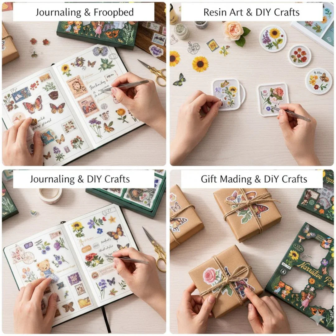 Premium Journal Aesthetic Stickers | Pack Of 25 Sheets I works on resin too