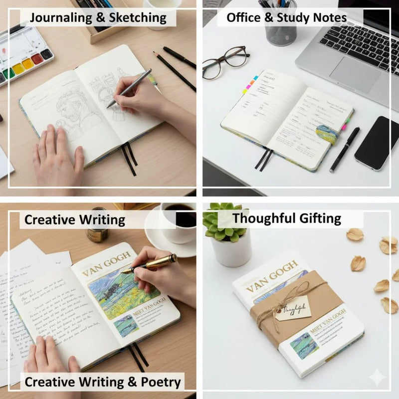 Van Gogh Journal Diary with magnet lock for 2026