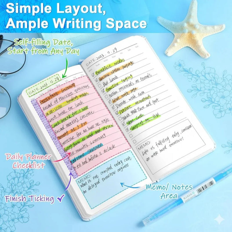 Daily Planner to do list Notepad for self organisation - 192  undated pages for 2026