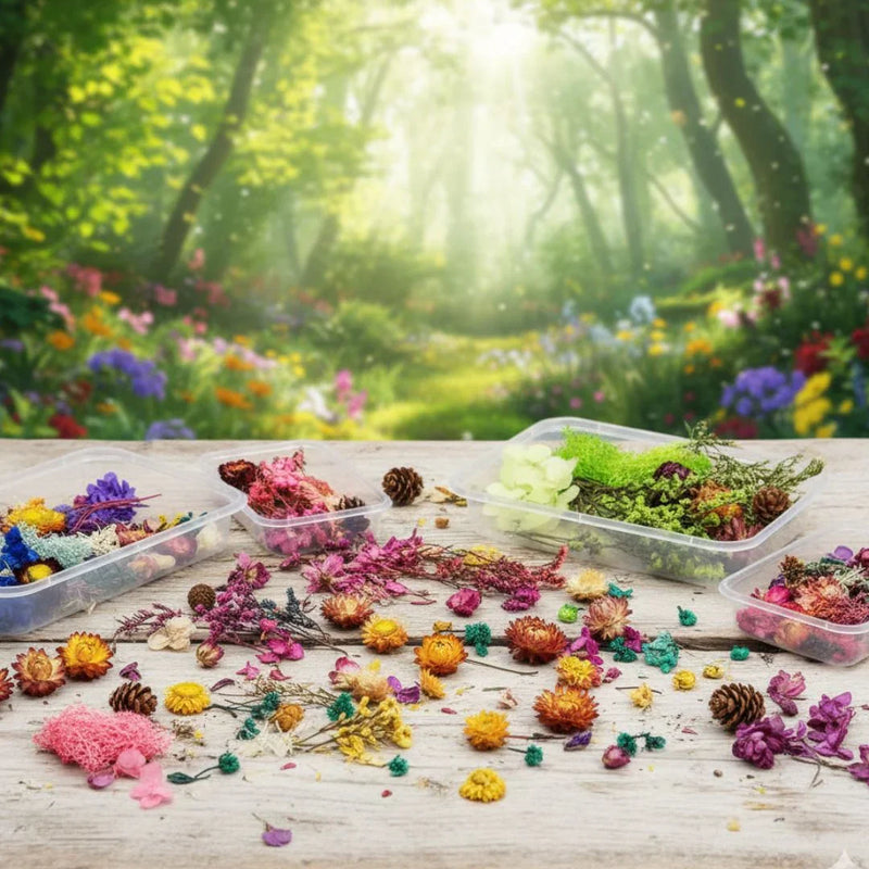 Assorted Dry Flower Box – For Resin, Journaling, Cards & Decor (1 Box)