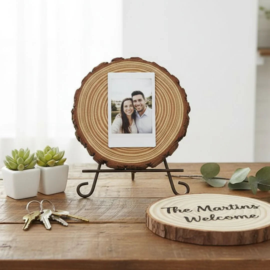 Natural Round Wood Slice for Crafts & Decor (17-18cm)