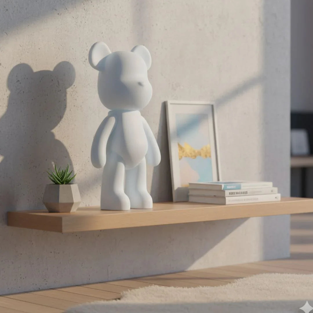 Diy Vinyl Bear White Small l 18CM l Pack of 1 teddy for Kids fluid art activity