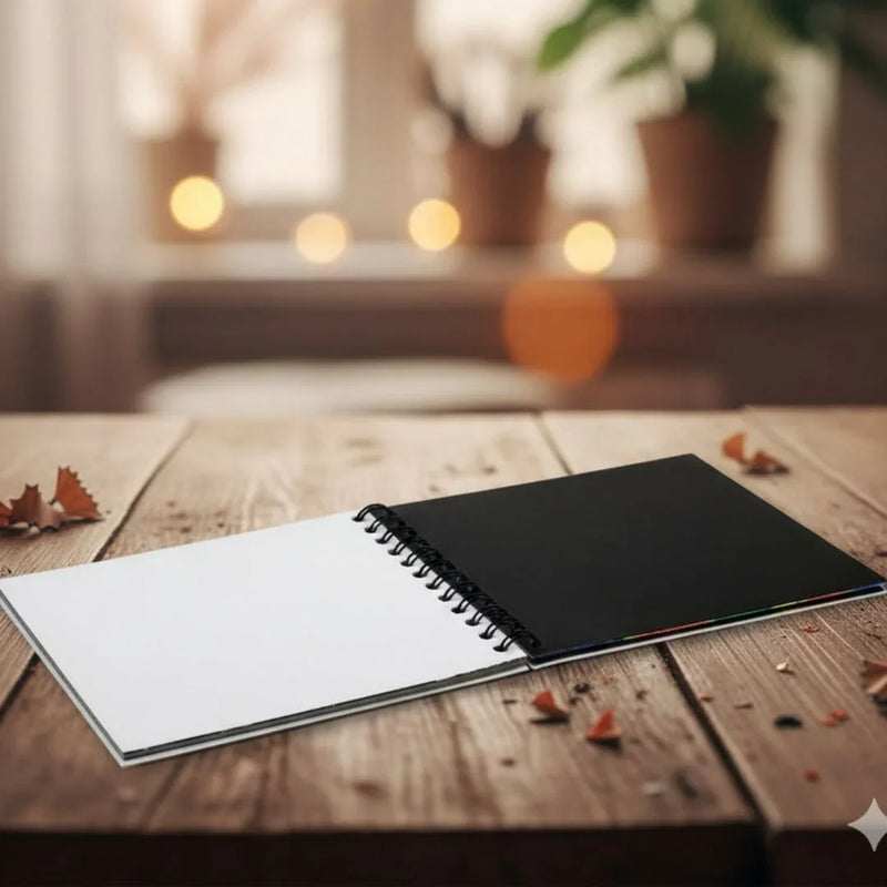 (Buy 1 Get 1 FREE) A6 Scratch Book -(A Book of 10 Sheets Kids Painting Set Scratch Paper Colourful Magic Scratch Art Painting Paper with Drawing Stick Baby Playing Toys