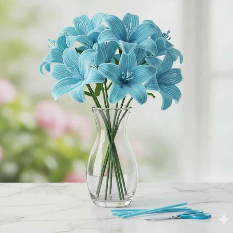 Light Blue Plain Pipe Cleaner for Craft and Bouquet l Pack of 100Pc