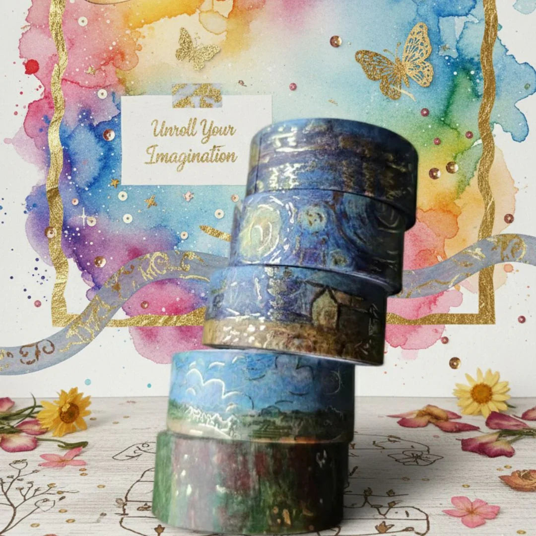 (Pack of 5) Van gogh Washi tape | Van goh masking tape | Rare Edition | Sweden Van gogh tapes