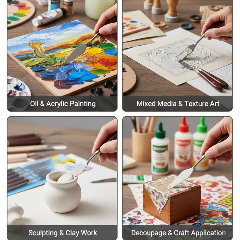 Palette knife for painting, Set of 5 Palette Knife for Acrylic & Oil Painting