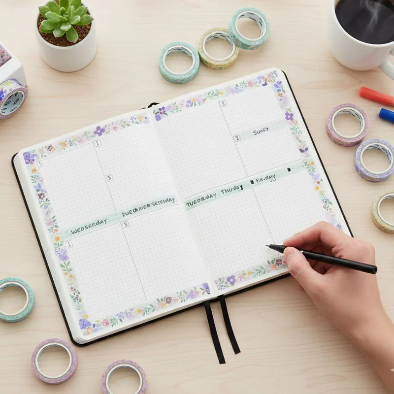 (Pack of 2) Floral washi tapes I Masking tape I Journaling tapes I Scrapbook tapes