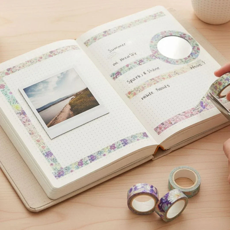 (Pack of 2) Floral washi tapes I Masking tape I Journaling tapes I Scrapbook tapes