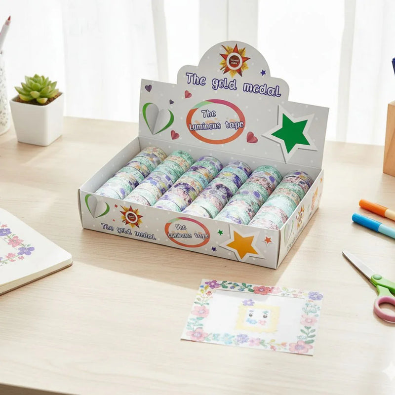 (Pack of 2) Floral washi tapes I Masking tape I Journaling tapes I Scrapbook tapes