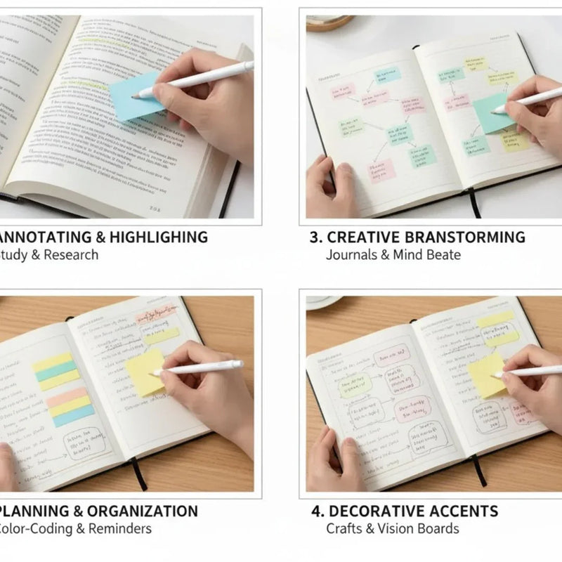 Pastel Transparent Sticky Notes - 50 sheets- 3inch x3inch