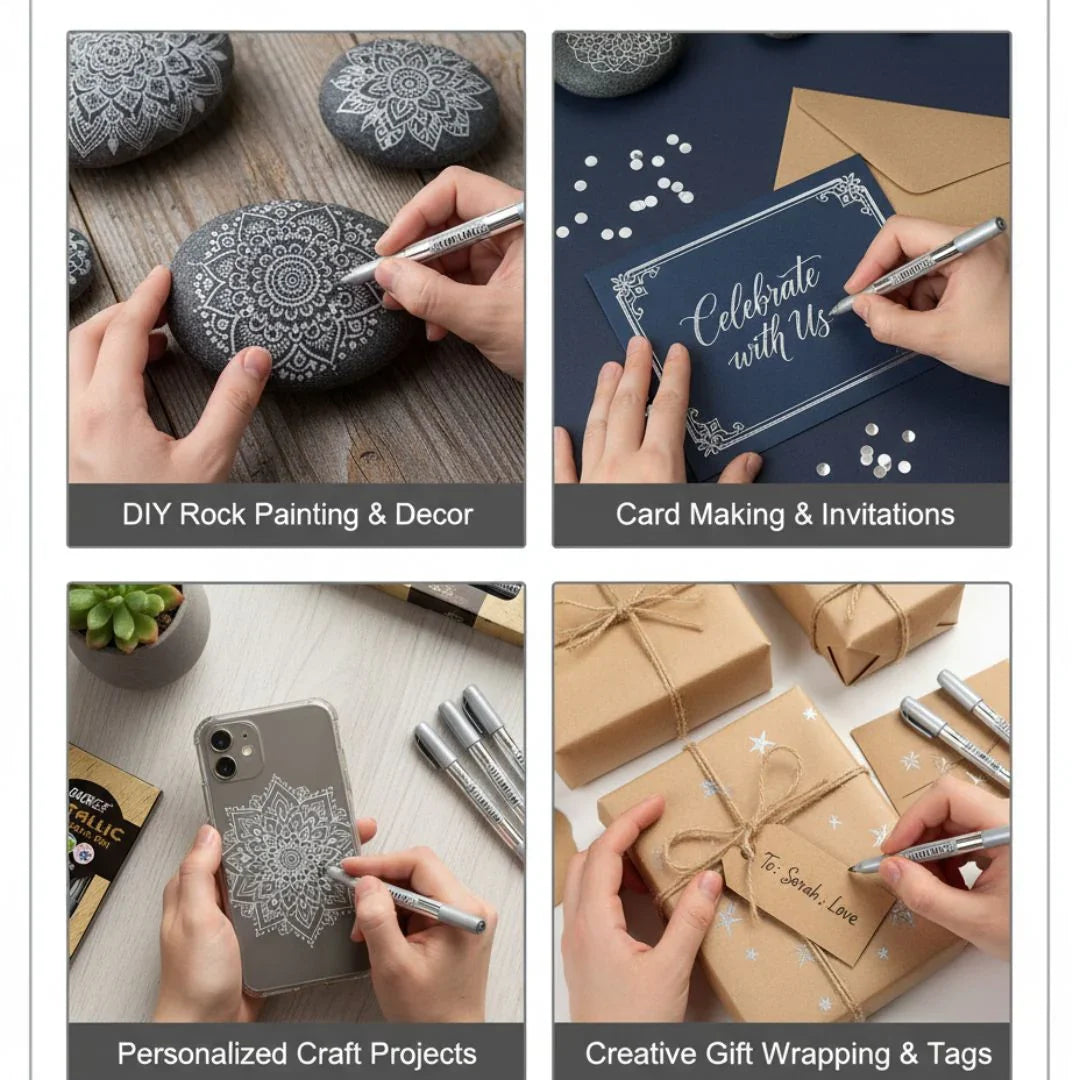 Metallic Marker Pen Silver I Contains 1 Pen