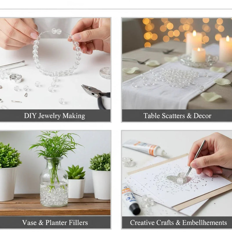 Jags Craft Crystal Beads 25gm 8MM JCCB01