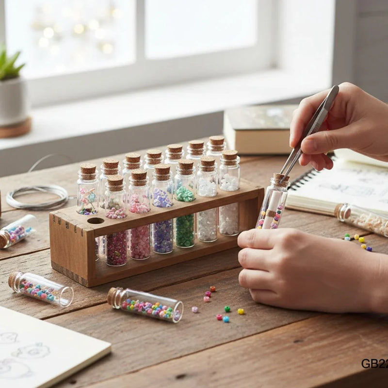 Message Glass Bottle (Gb2280) 22X80Mm Cc 12Pcs