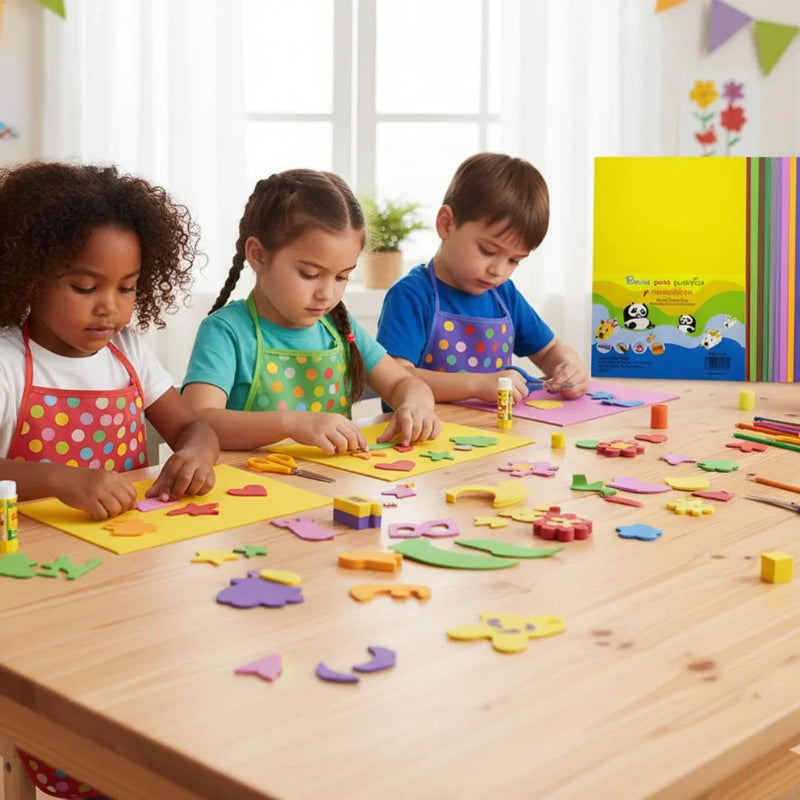 Colourful foam A4 sheets for hobby crafts and DIY- contain 10 unit