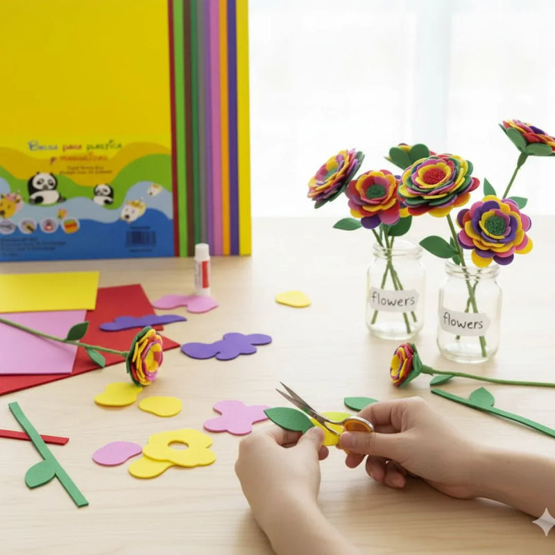 Colourful foam A4 sheets for hobby crafts and DIY- contain 10 unit