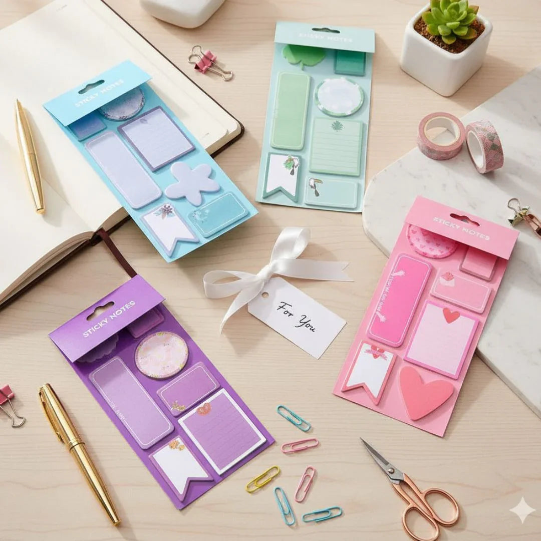 Pastel sticky notes l Pack of 1 contains 7 sets x20 sheets each l