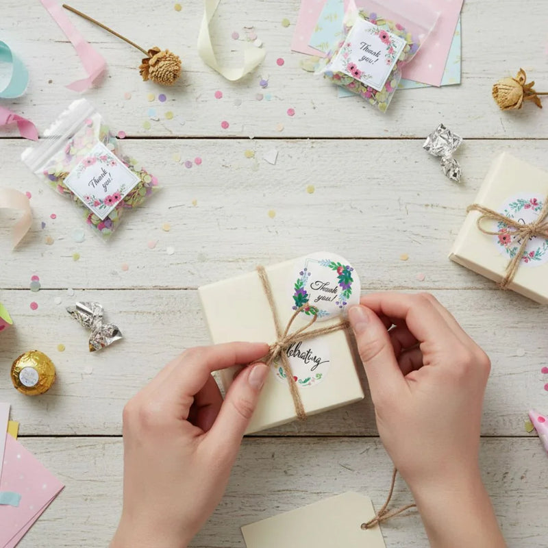 Thank You Stickers & Labels for Packaging (500 Sticker Roll of 1 Inch)