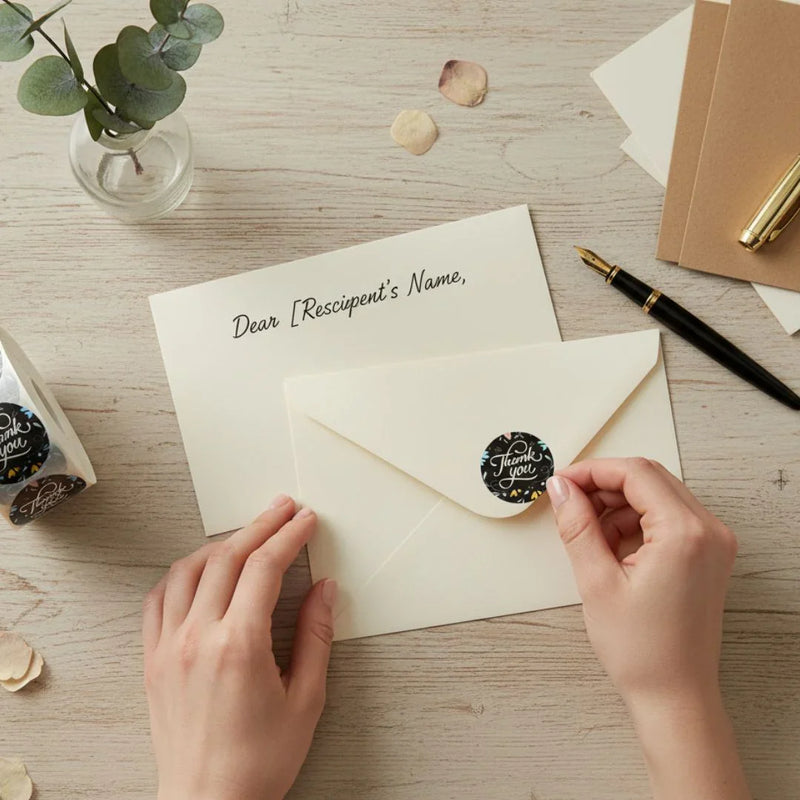 Thank You Stickers & Labels for Packaging (500 Sticker Roll of 1 Inch)