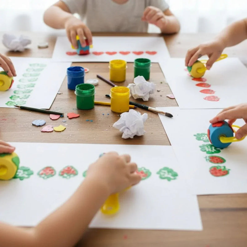 Sponge Brush Set With Roller 4pcs