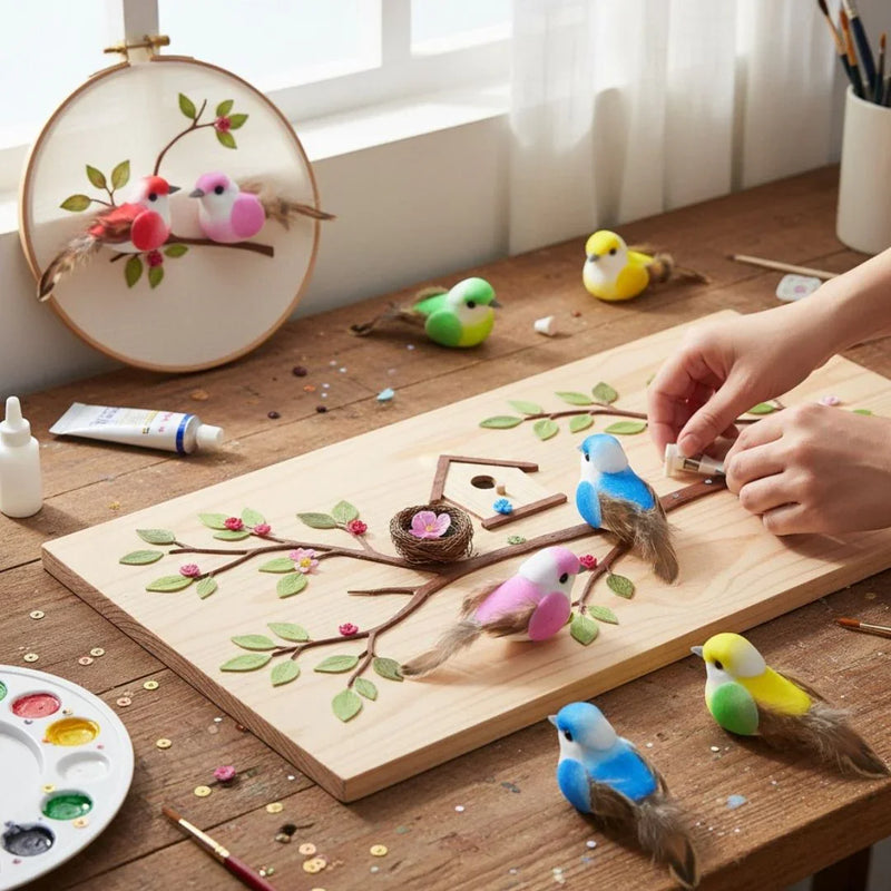 Artificial Birds With Magnet I Contain 1 Unit Bird I 5-6 Cm approx I used for art and craft