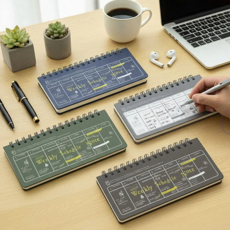 Premium Weekly Journal Spiral Notepad Diary | 80 Pages | 1 Pack