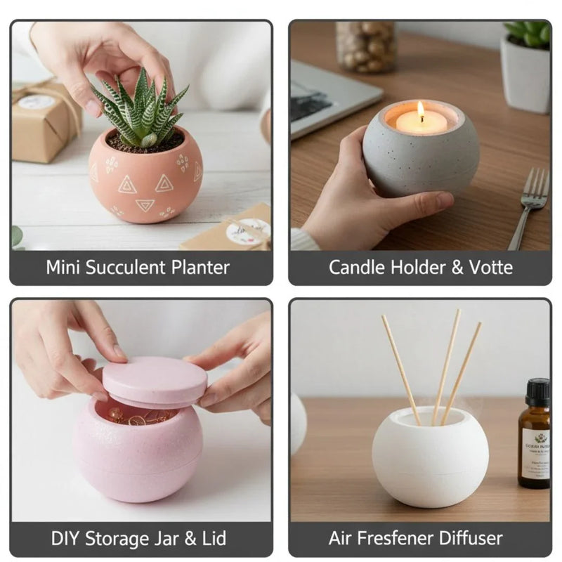 Candle & Resin  Silicone Mould Round Port JSM83 l Pack of 1