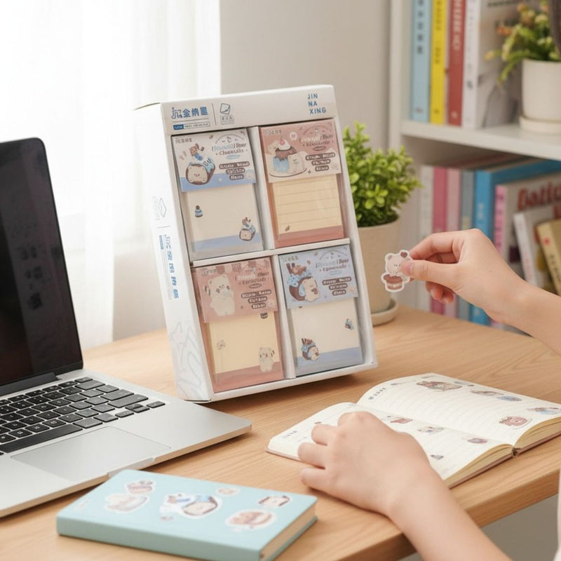 (BUY 1 GET 1 FREE) Cute Bear sticky notes 3x3 l Pack of 1 contains 60 sheets