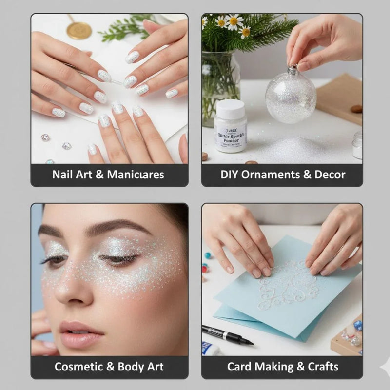 Jags Glitter Powder Milky White 20gm