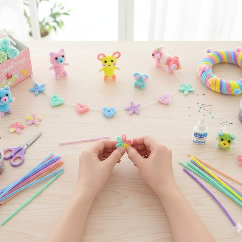 Pastel Pipe Cleaner Plain 90-100Pc Multi Colored (Pc100P)  (Contain 1 Unit)