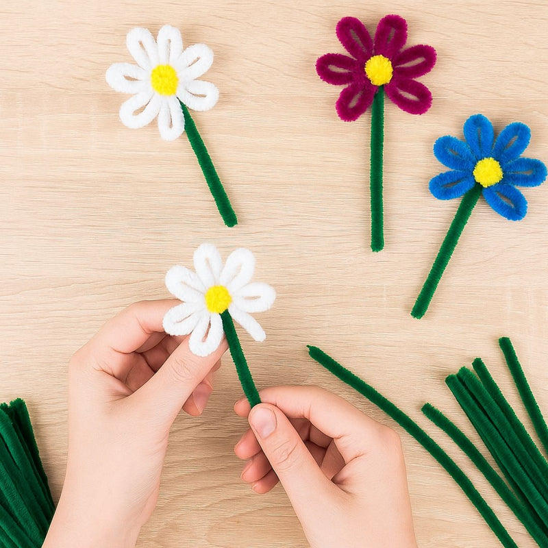 Christmas Dark Green Plain Pipe Cleaner for Craft and Bouquet | Specially for Christmas with EXTRA FURRING