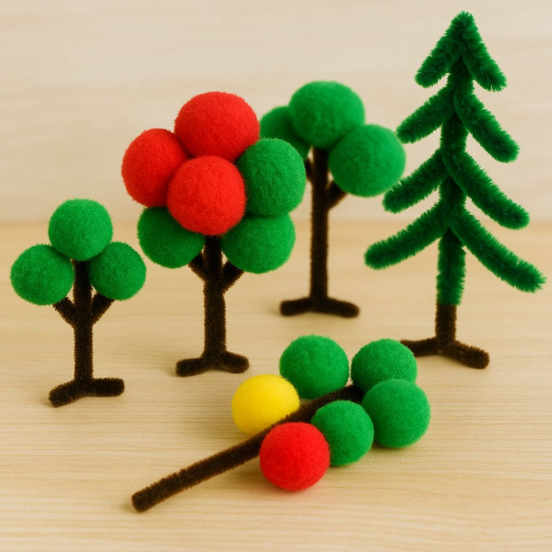 Christmas Dark Green Plain Pipe Cleaner for Craft and Bouquet | Specially for Christmas with EXTRA FURRING