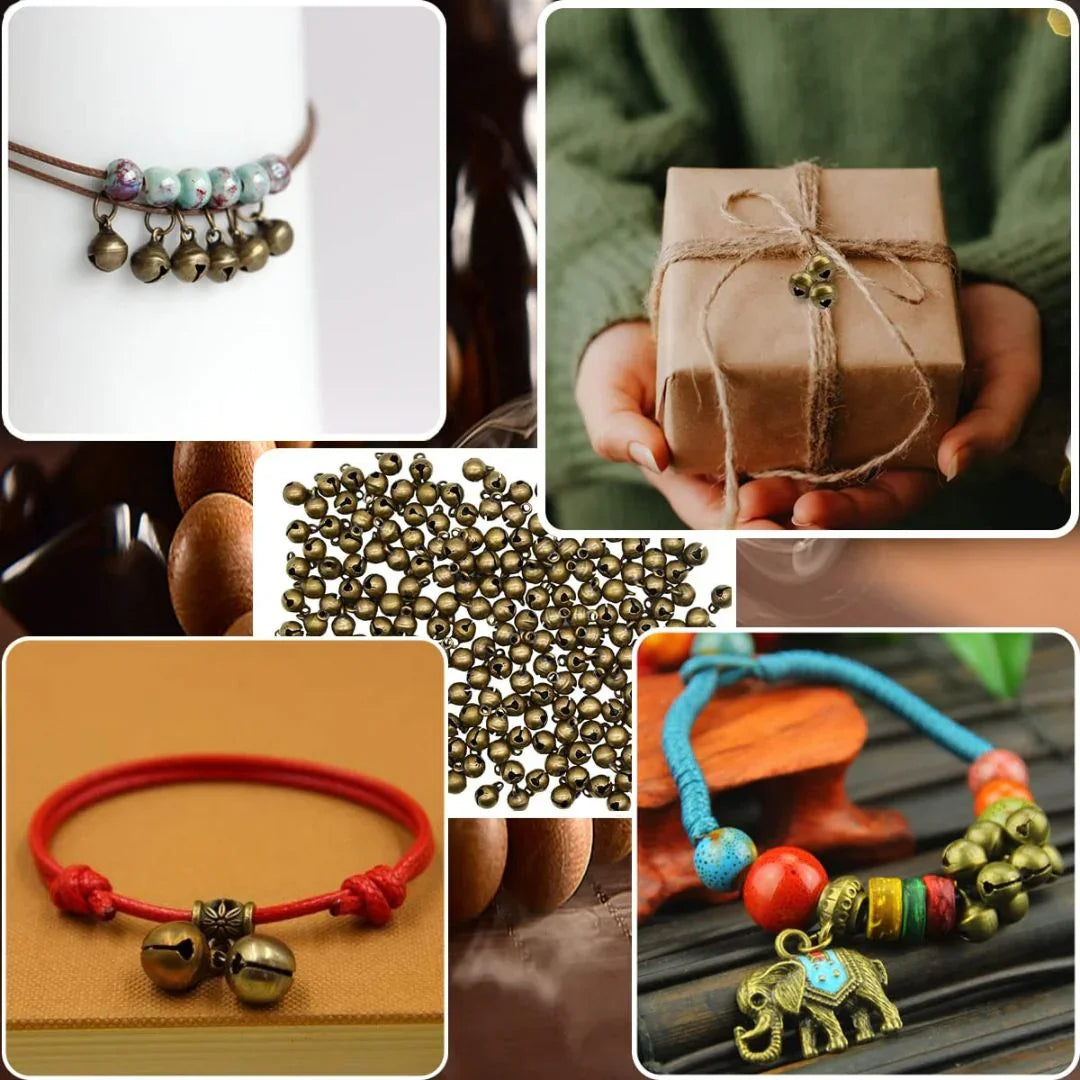 Mini Metal Bells Bronze 6MM 10 Pc - JMMB34