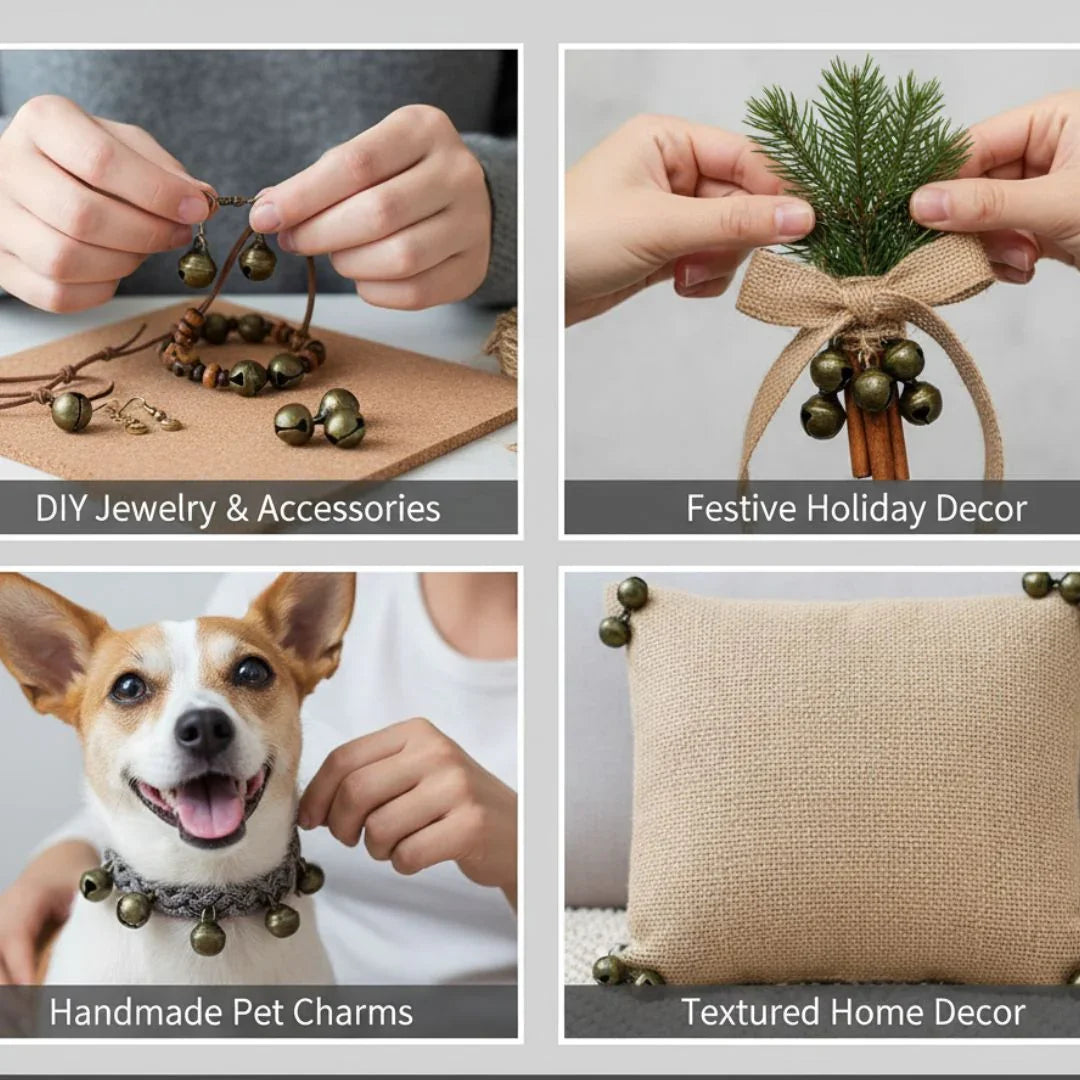 Mini Metal Bells Bronze 6MM 10 Pc - JMMB34