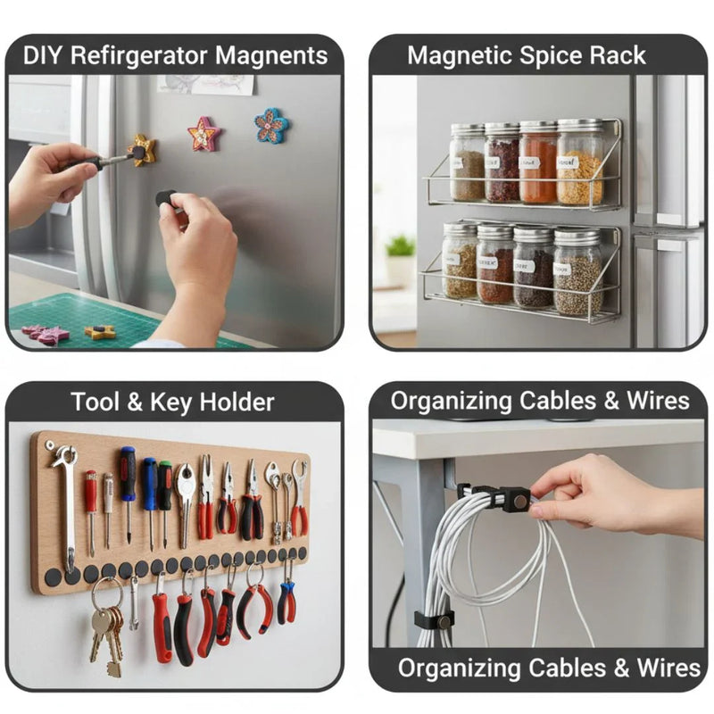 Black 20X3Mm Magnet 50Pc (20Mm)  (Contain 1 Unit)