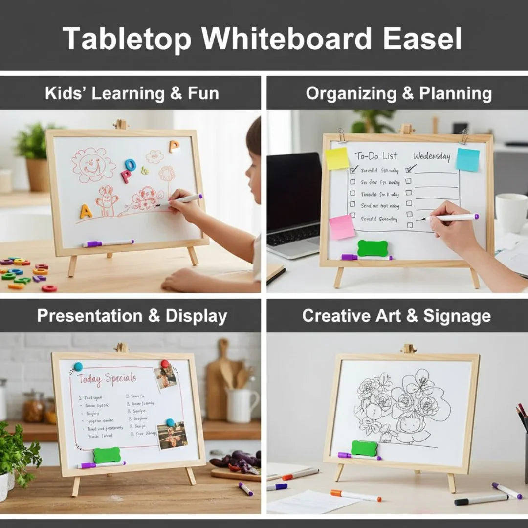 19 White Board With Easel 25X46Cm (19W)