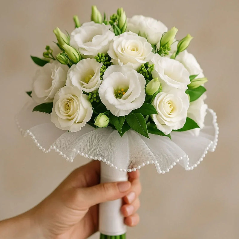 Premium Off White Wrapping Paper Net Wrinkled with Pearl 64 cm long  | Gift Wrappers | Premium 2026 Edition