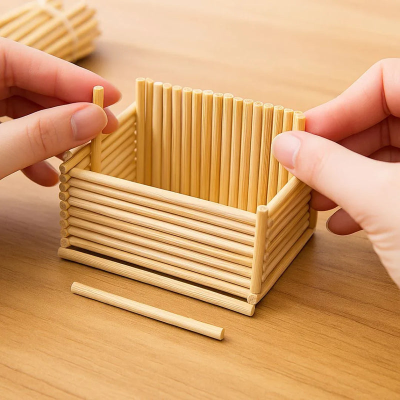 Bamboo sticks for diy & hobby craft | pack of 1 contains 100 sticks