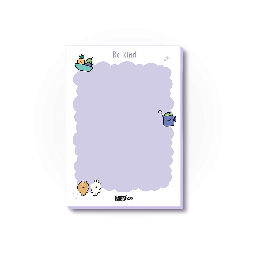 Papboo “Be Kind” Cute A6 Tear-Off Notepad | 90 Sheets | 80 GSM Paper | Aesthetic Desk Stationery