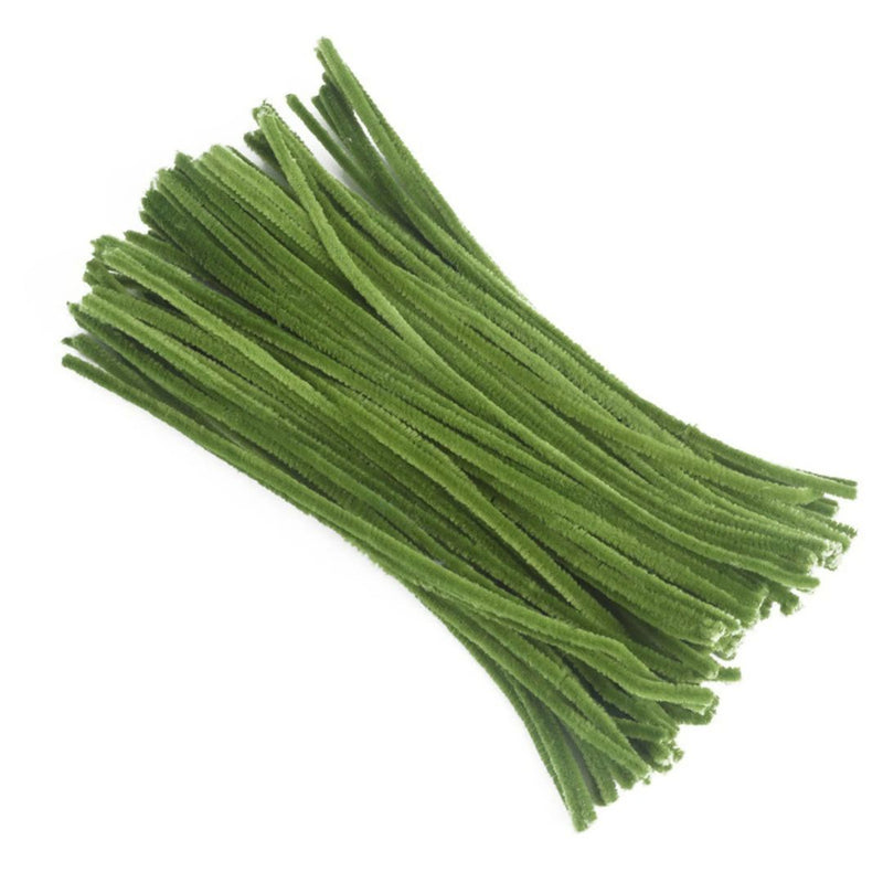 Light Olive Green Plain Pipe Cleaner for Craft and Bouquet l Pack of 100Pc