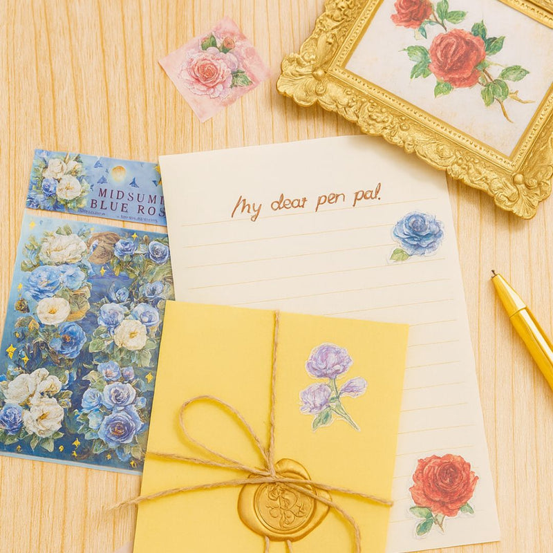 (Buy 1 Get 1 Free) Premium Floral Journaling Stickers l Pack of 4 Sheets l Elegant Floral Stickers for Scrapbooking & Planners