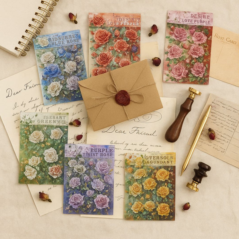 (Buy 1 Get 1 Free) Premium Floral Journaling Stickers l Pack of 4 Sheets l Elegant Floral Stickers for Scrapbooking & Planners