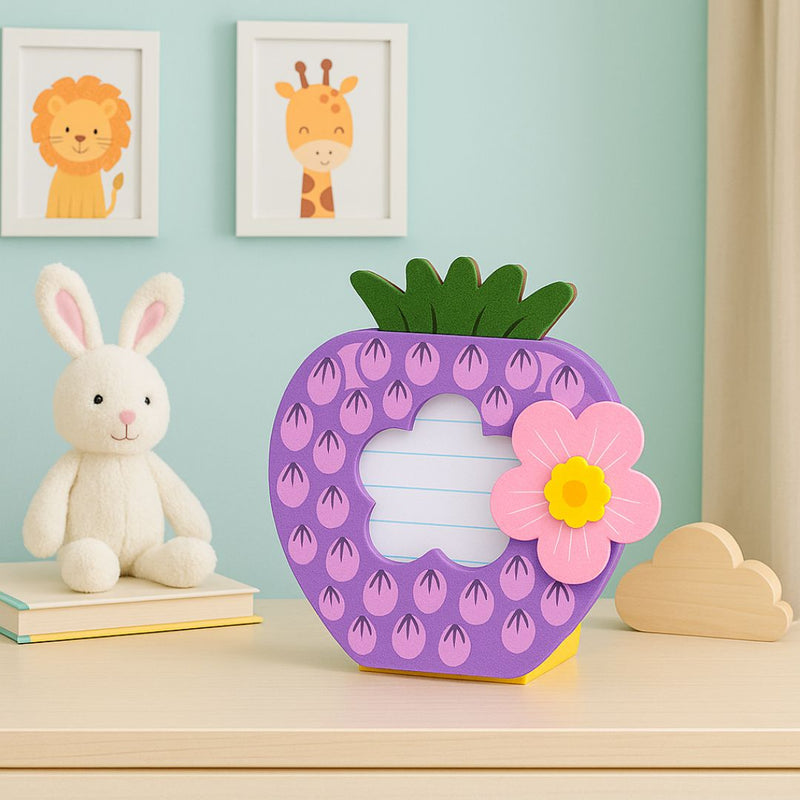 Pineapple Wooden Clip with Pen Holder | Colorful Desk Accessory