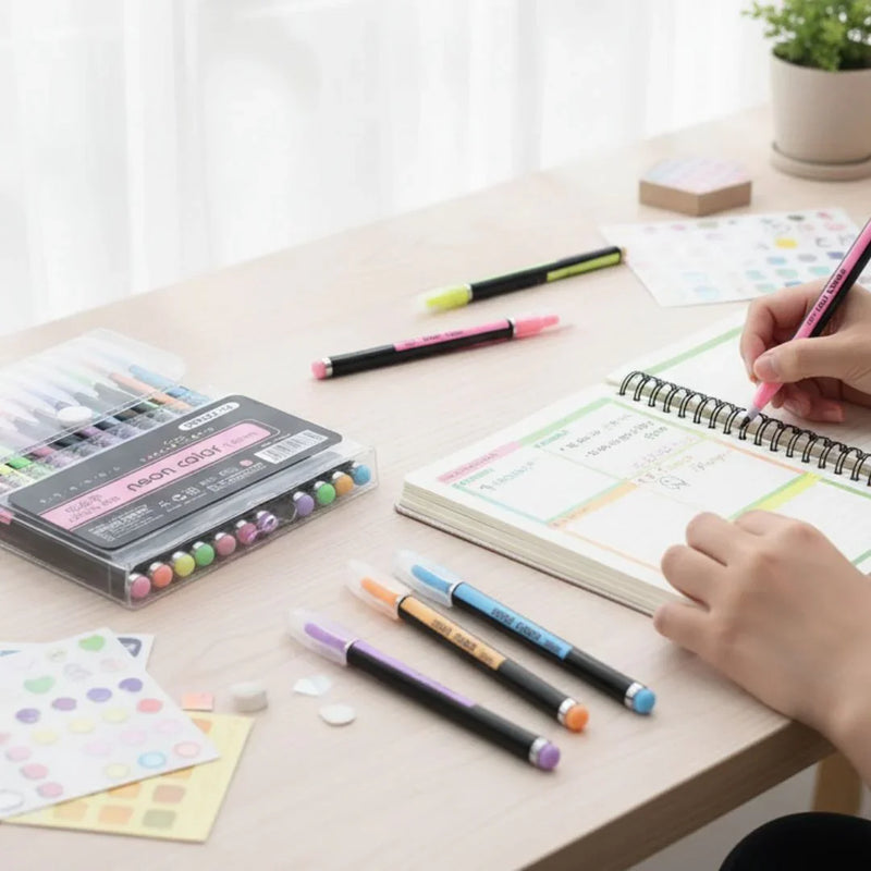 Pastel Neon Colour Pen | Pack of 12 Neon Pens