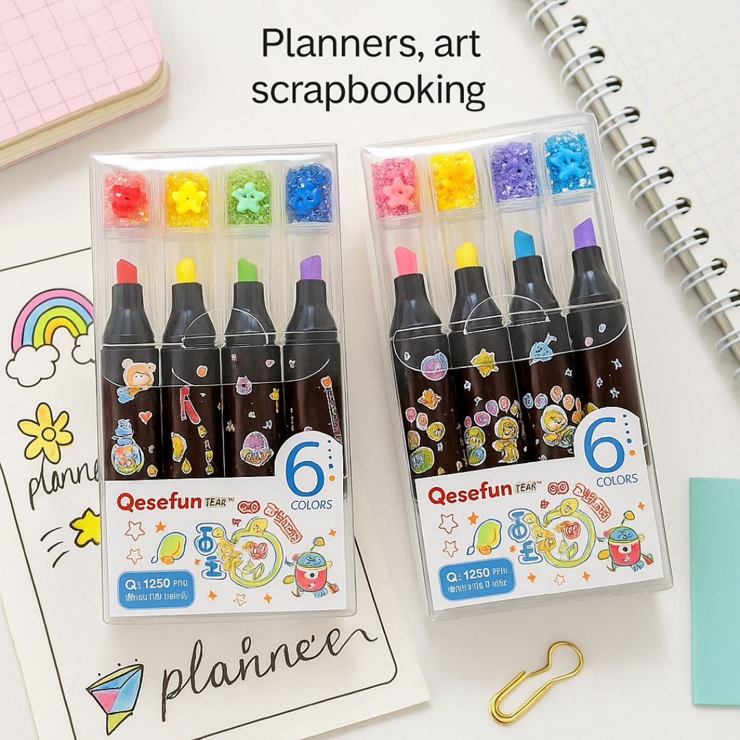 "So Sweet" Pastel Highlighters | 6-Piece Adorable Set